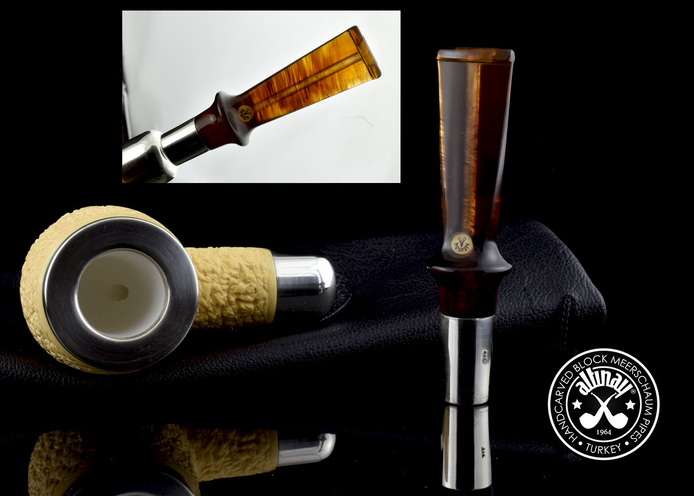altinay-spigot-army-apple-meerschaumpfeife-silber image 6