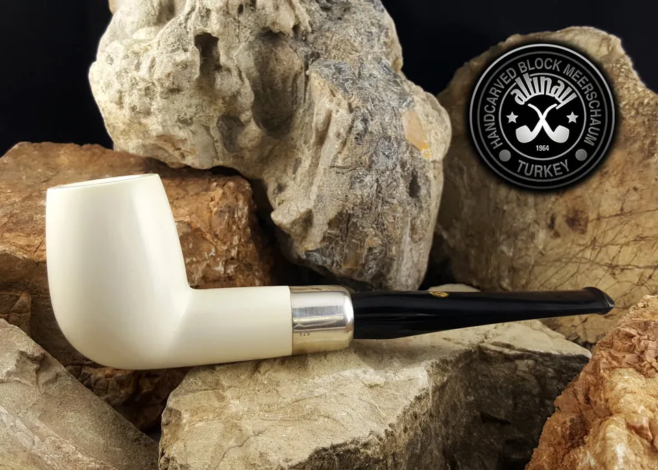 altinay-spigot-army-billiard-pfeife-silber-army-meerschaum image 1