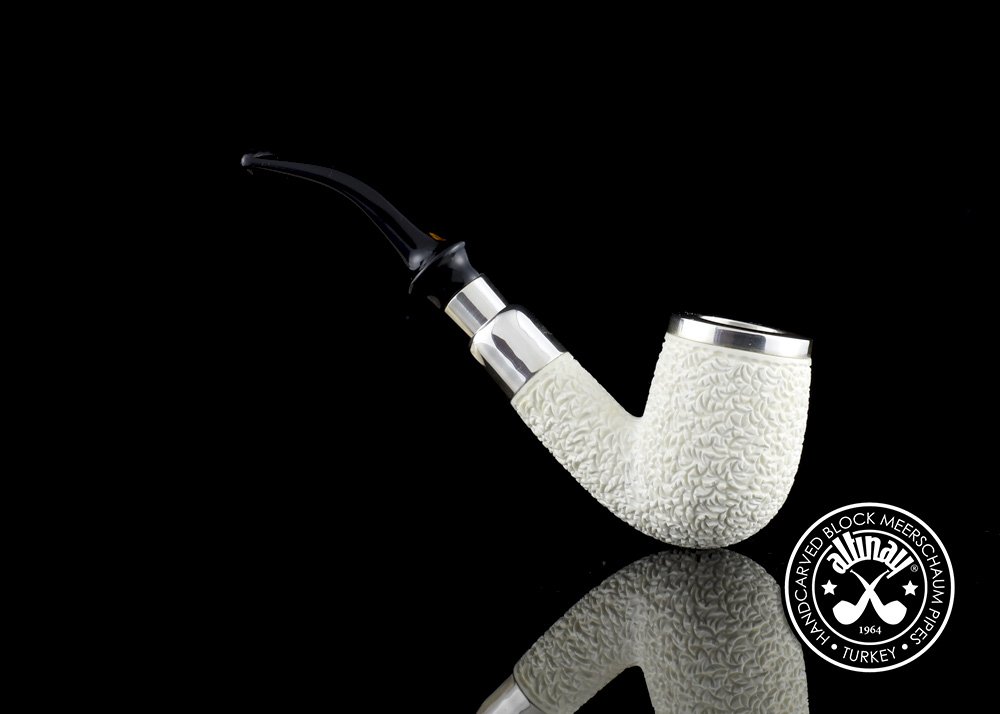 altinay-spigot-top-silver-bent-billiard-meerschaumpfeife-gebogen image 3