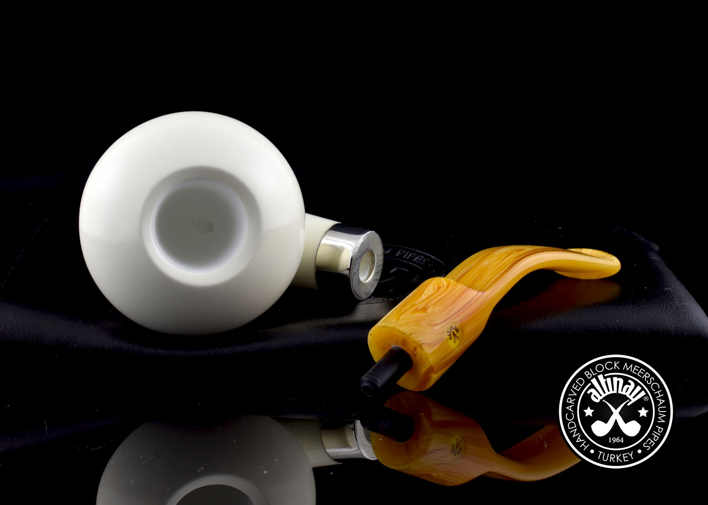 altinay-calabash-meerschaumpfeife-silberband-gebogen image 5