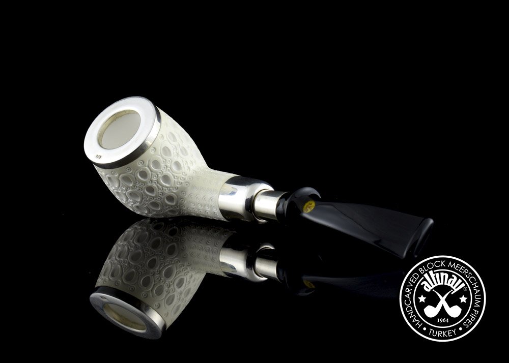 altinay-spigot-army-top-silver-bent-billiard-meerschaumpfeife-silber image 7