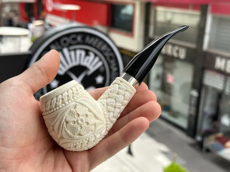 altinay-classic-xl-brandy-meerschaumpfeife-silberband image 1