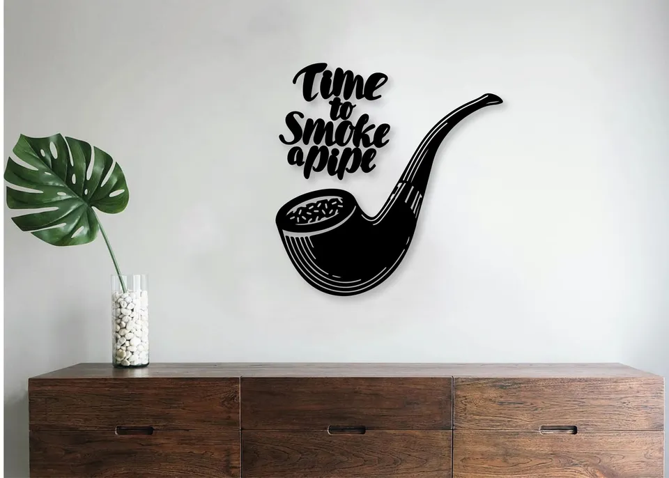 altinay-time-to-smoke-wooden-pfeifen-wanddeko-holz image 1