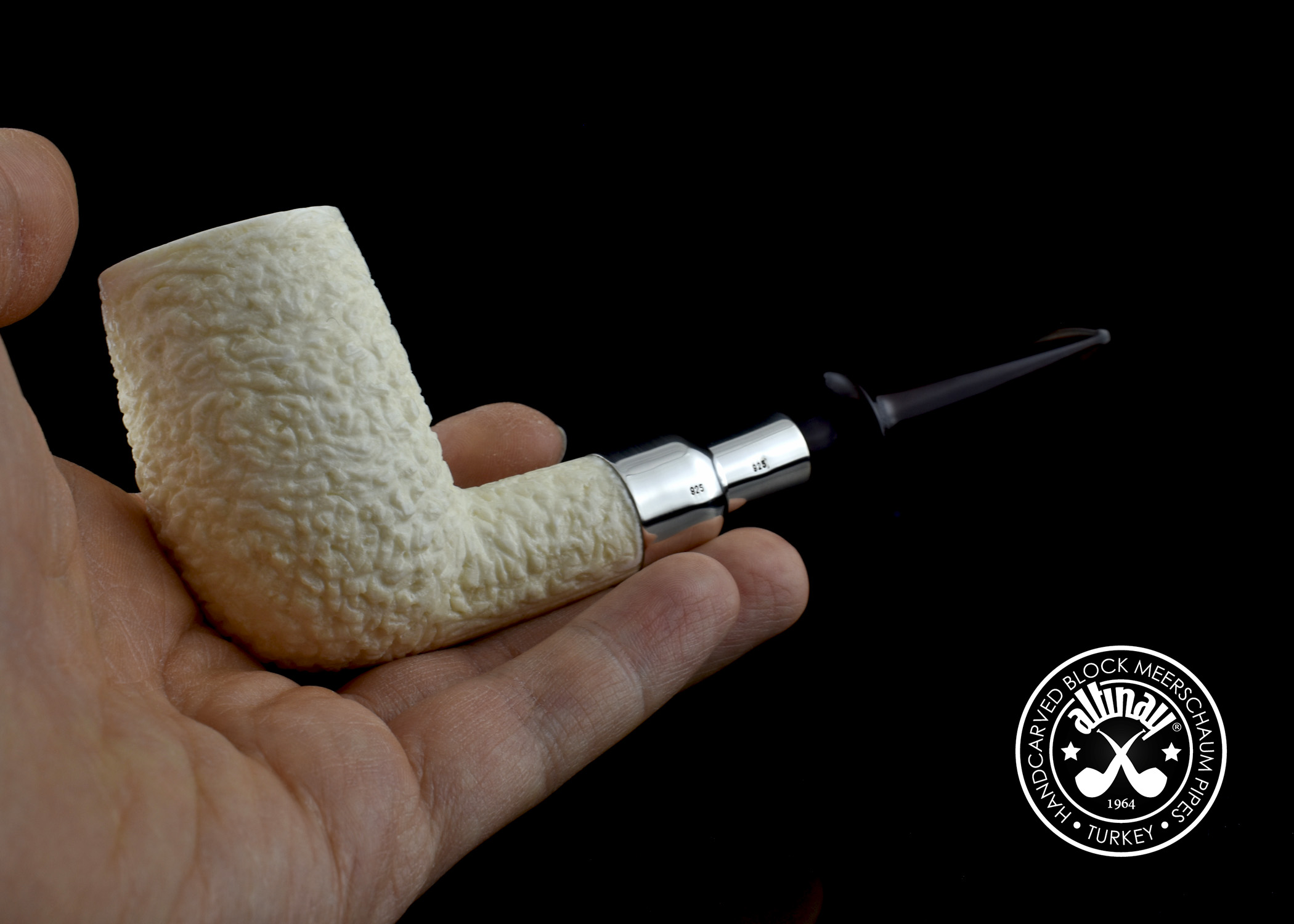 altinay-spigot-billard-meerschaumpfeife-silber-army image 5