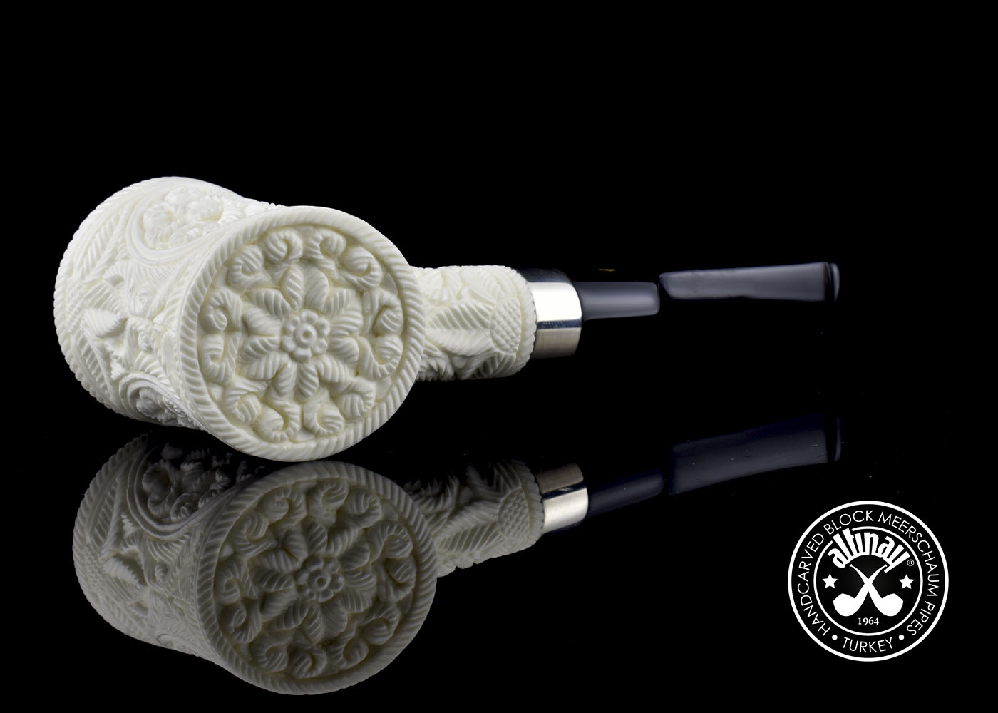 altinay-classic-poker-meerschaumpfeife-mit-silberring-natur image 5