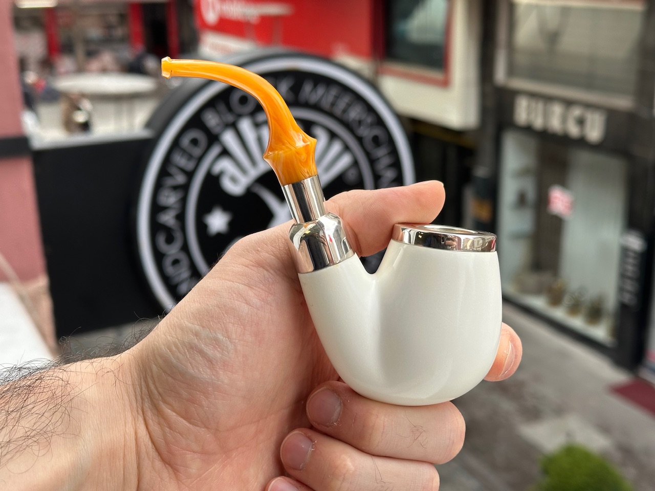 altinay-spigot-oom-paul-tabakpfeife-silber-meerschaum image 3