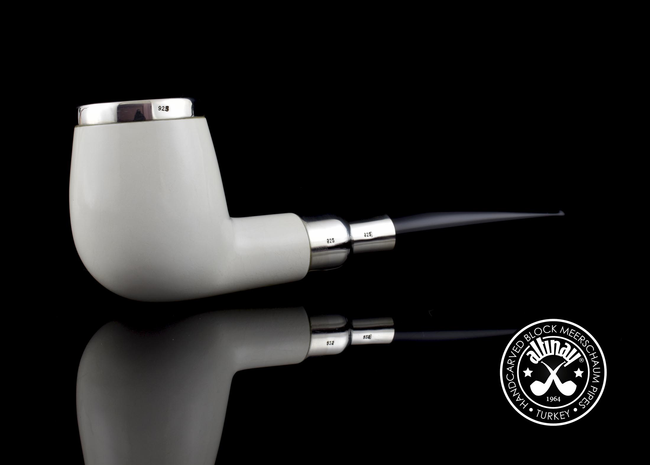 altinay-translucent-top-silver-billiard-spigot-meerschaumpfeife image 3