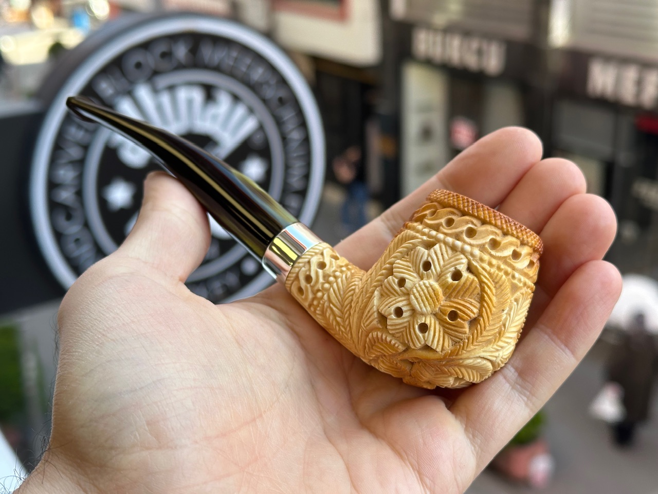 altinay-calcined-billiard-meerschaumpfeife-silberring image 4