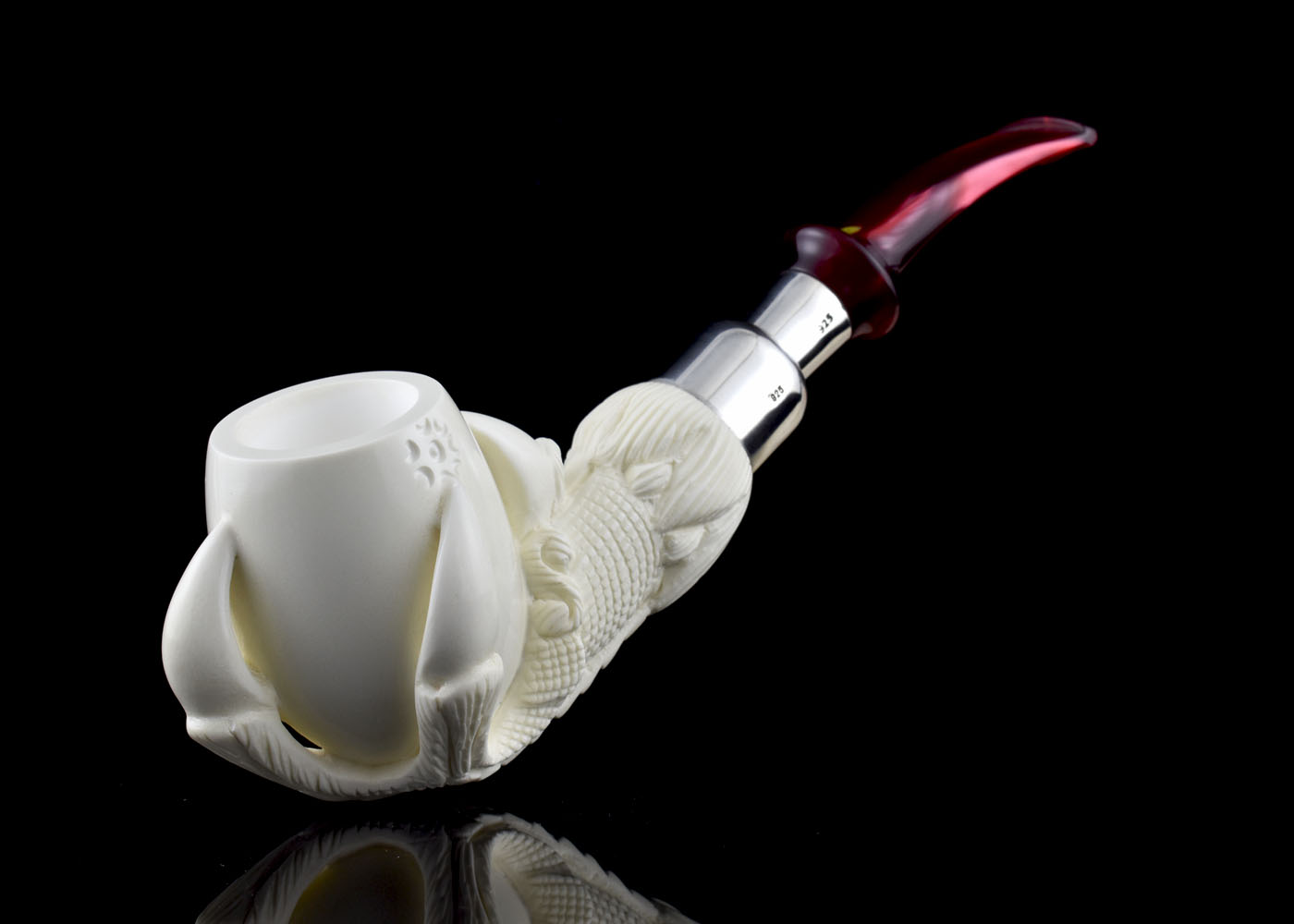 altinay-eagle-s-claw-spigot-meerschaumpfeife-silber image 6
