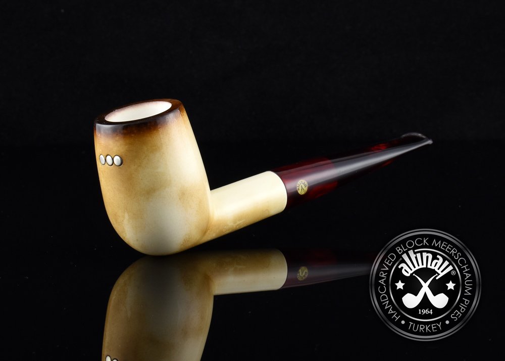 altinay-calcined-billiard-meerschaumpfeife-silbereinlage image 1