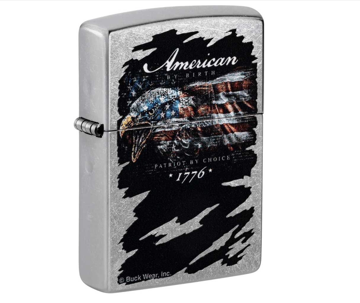 zippo-buck-wear-benzinfeuerzeug-street-chrome-adler image 1