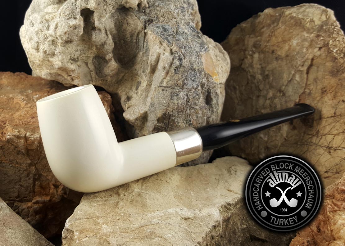 altinay-spigot-army-billiard-pfeife-silber-army-meerschaum image 2