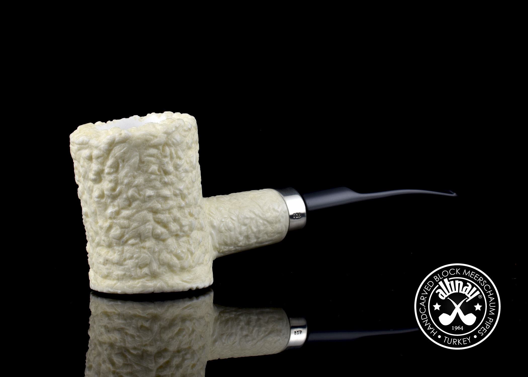 altinay-classic-poker-meerschaumpfeife-mit-silberring image 1