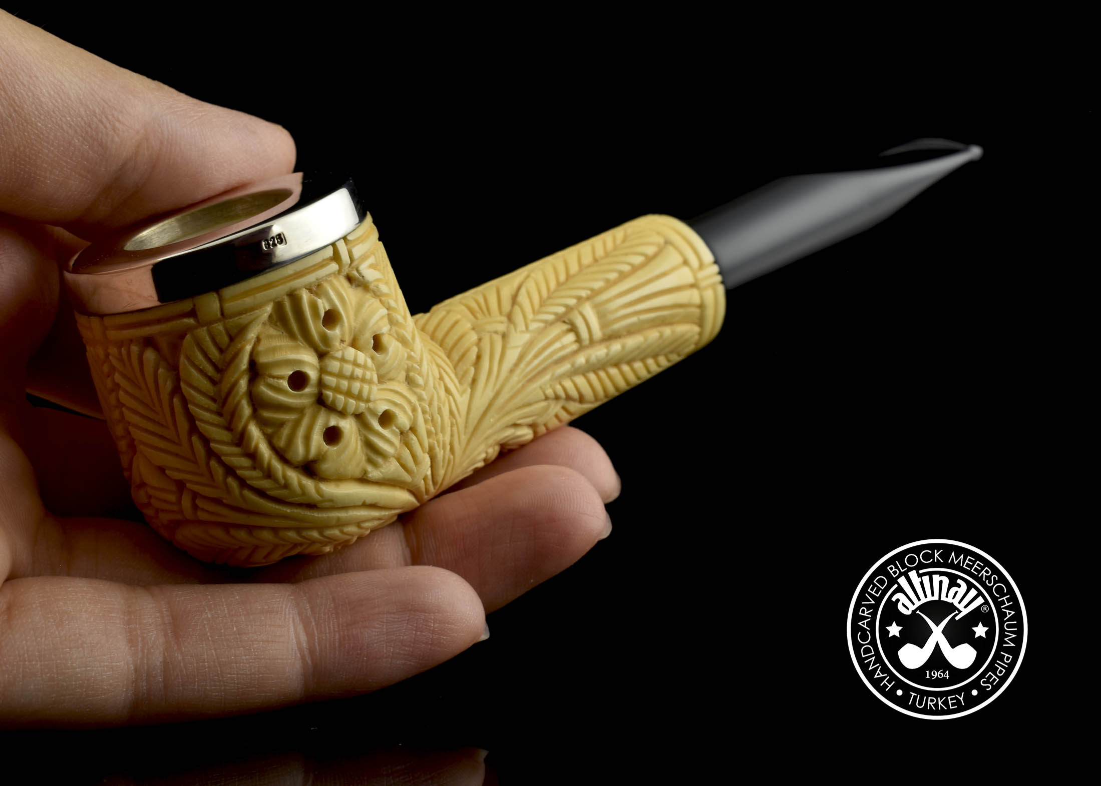 altinay-classic-pot-meerschaumpfeife-glatt-natur-3 image 4