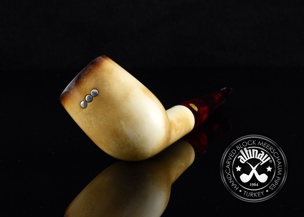 altinay-calcined-billiard-meerschaumpfeife-silbereinlage image 7