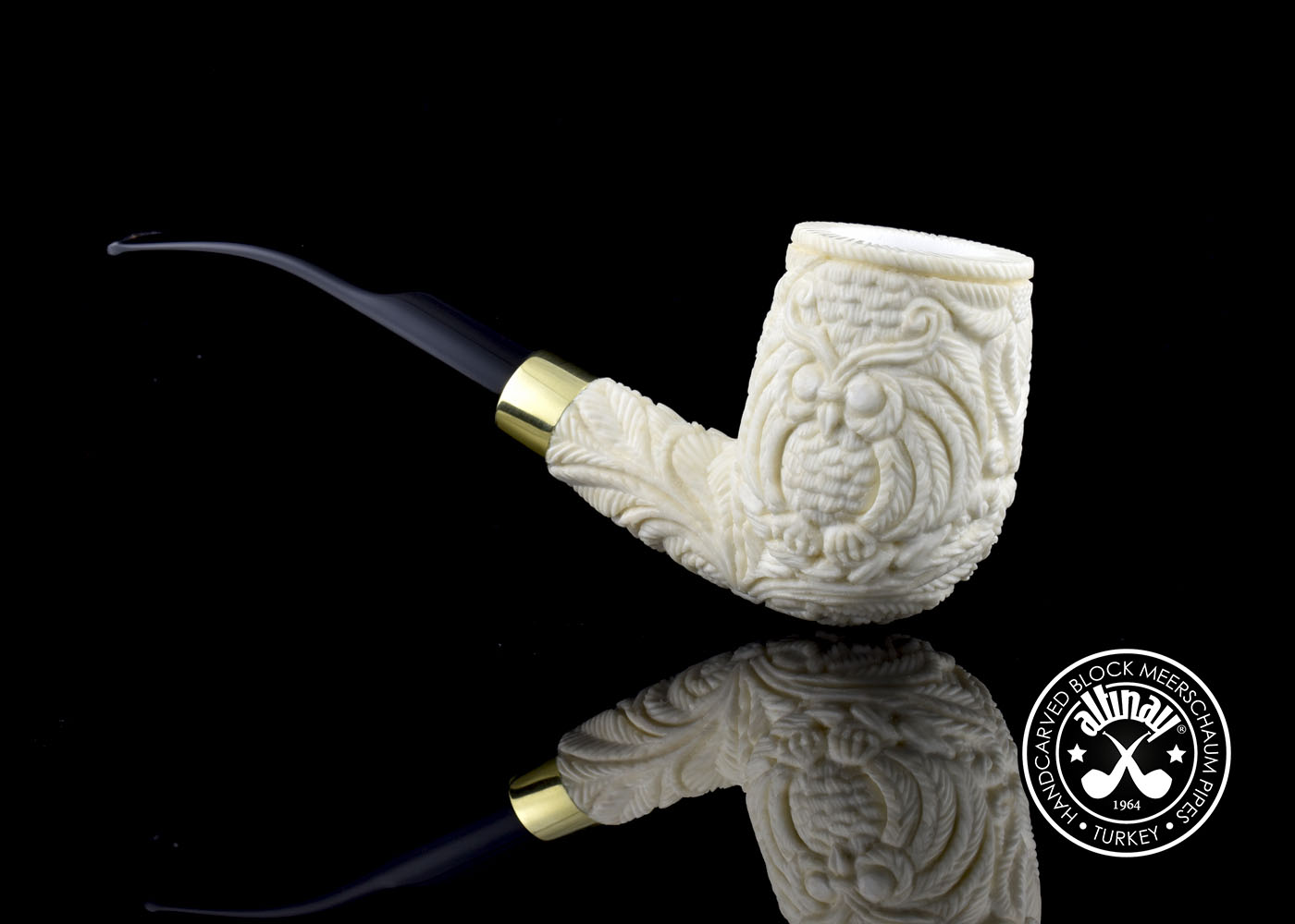 altinay-classic-billiard-eule-meerschaumpfeife-natur-blockmeerschaum image 3