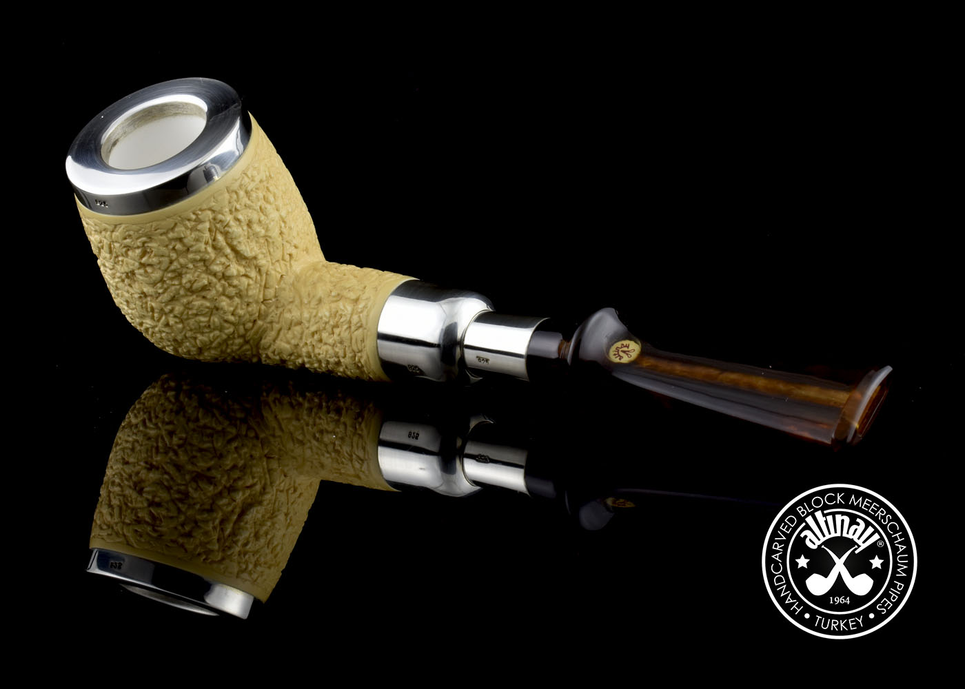 altinay-spigot-army-apple-meerschaumpfeife-silber image 5