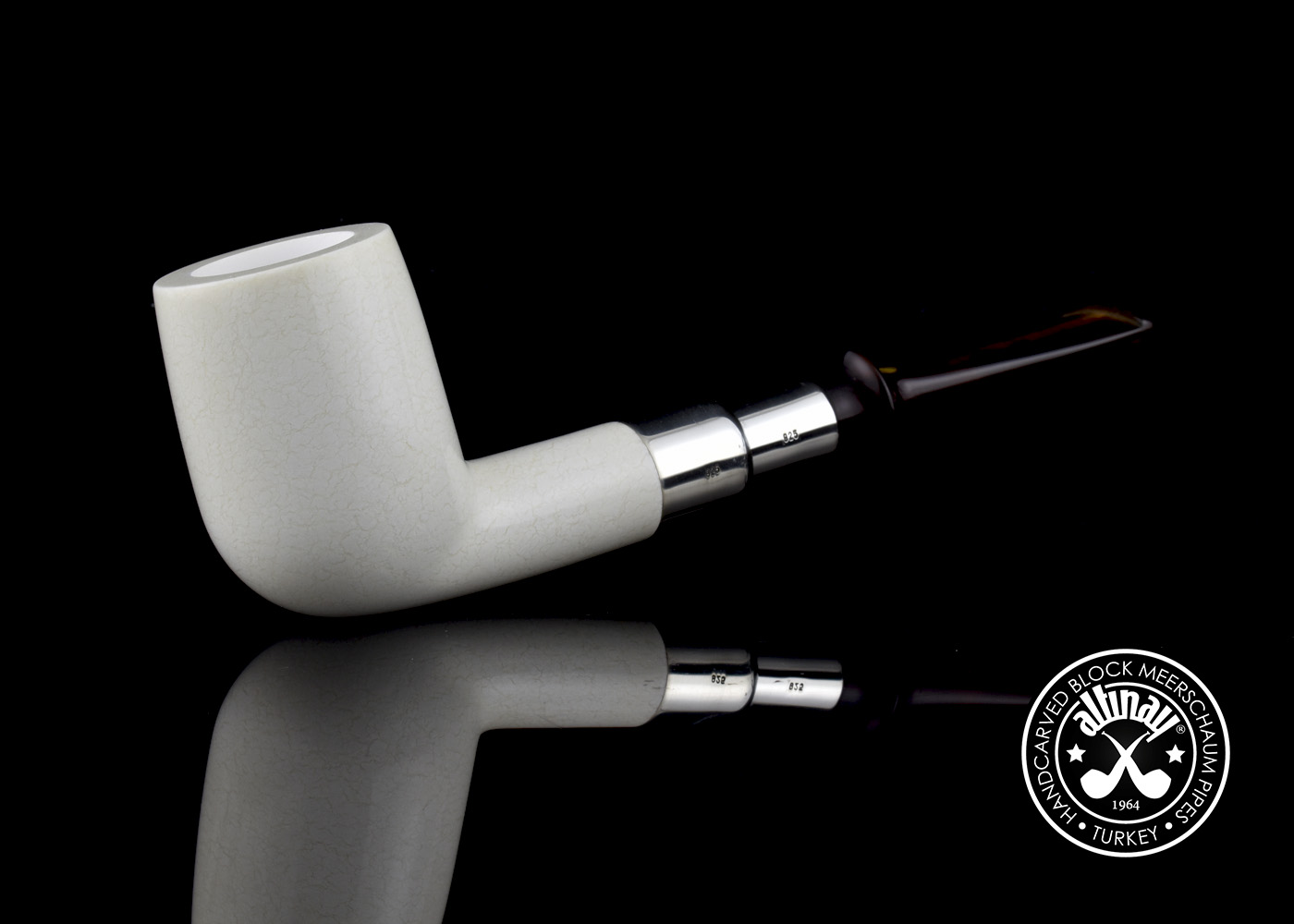 altinay-translucent-billard-meerschaumpfeife-silberspigot image 2