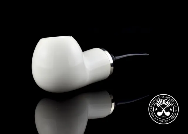 altinay-reverse-calabash-apple-pfeife-silber-army-meerschaum image 1