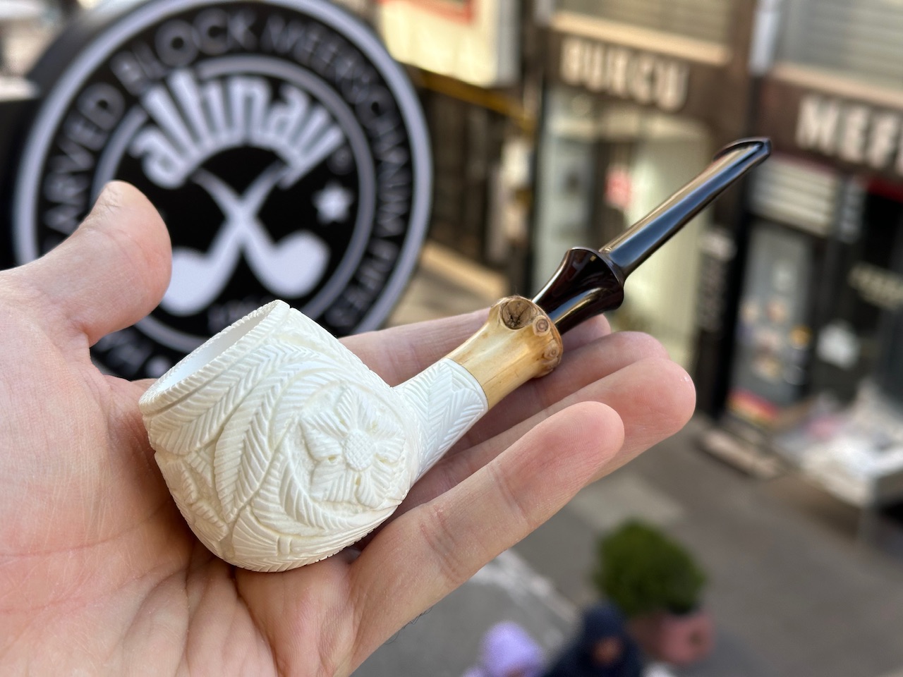 altinay-bamboo-apple-meerschaumpfeife-handcut-mundst-ck image 1