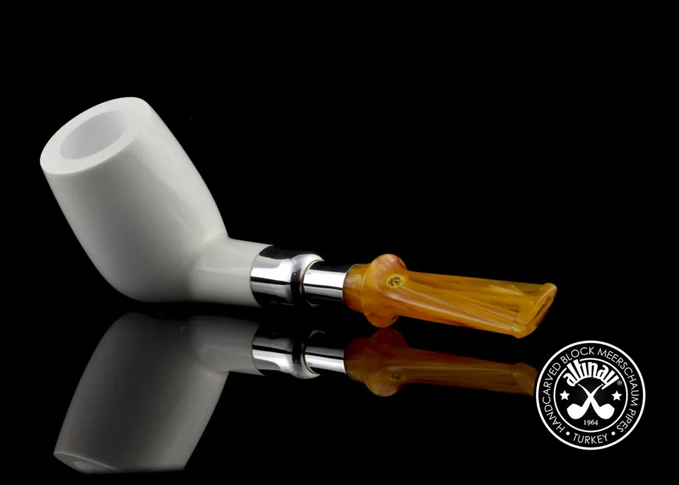 altinay-spigot-meerschaumpfeife-billiard-silber-glatt image 1