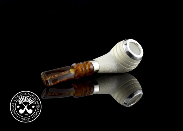 altinay-classic-top-silver-apple-meerschaumpfeife-silberband image 1
