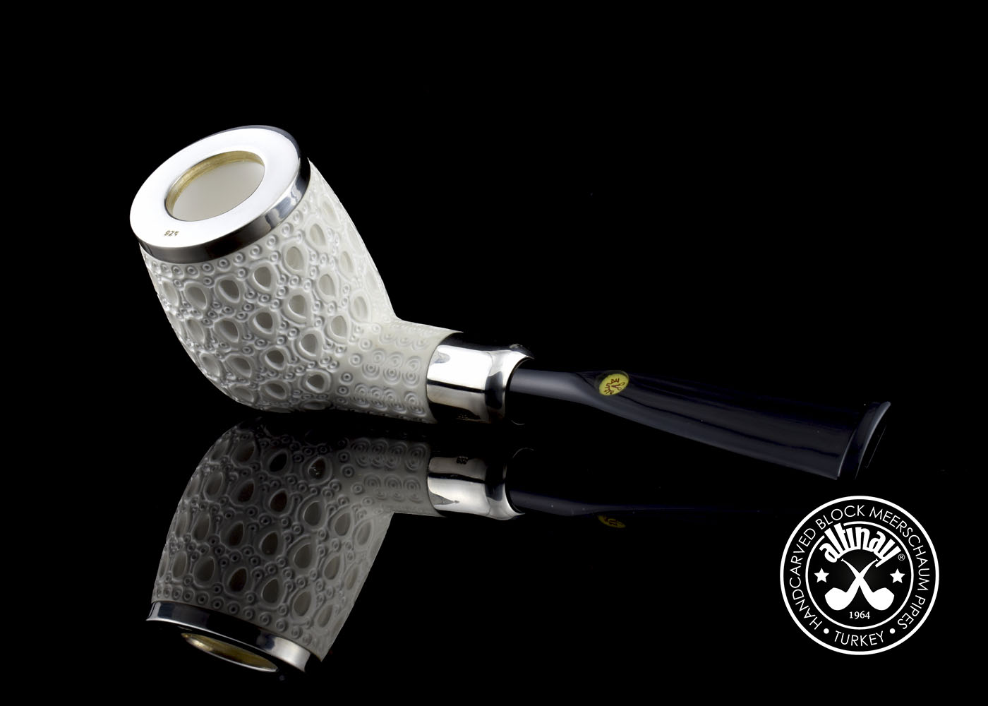 altinay-spigot-army-billiard-meerschaumpfeife-silber-5 image 1