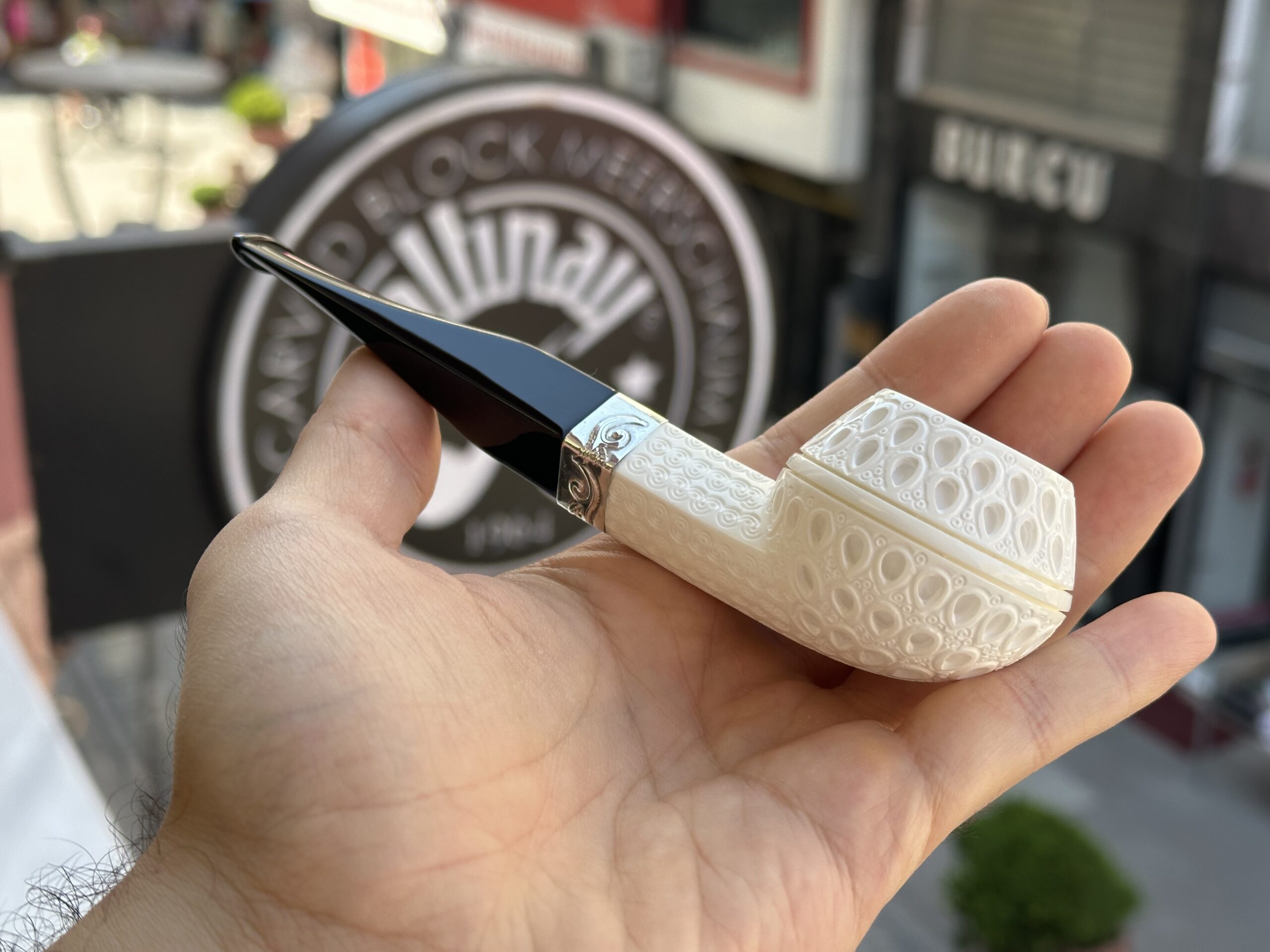 altinay-classic-bulldog-meerschaumpfeife-silberring image 4