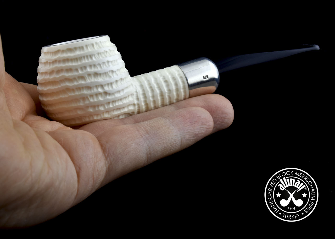 altinay-spigot-army-apple-meerschaumpfeife-silberring image 7