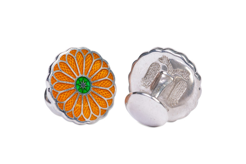 casdagli-peacock-manschettenkn-pfe-sterlingsilber-orange image 2