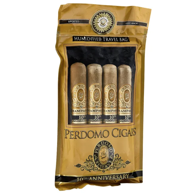 perdomo-champagne-4er-zigarren-sampler-epicure-6x54-humidor image 1