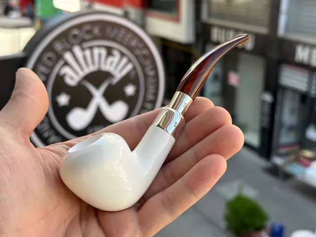 altinay-pear-spigot-meerschaumpfeife-silber image 1