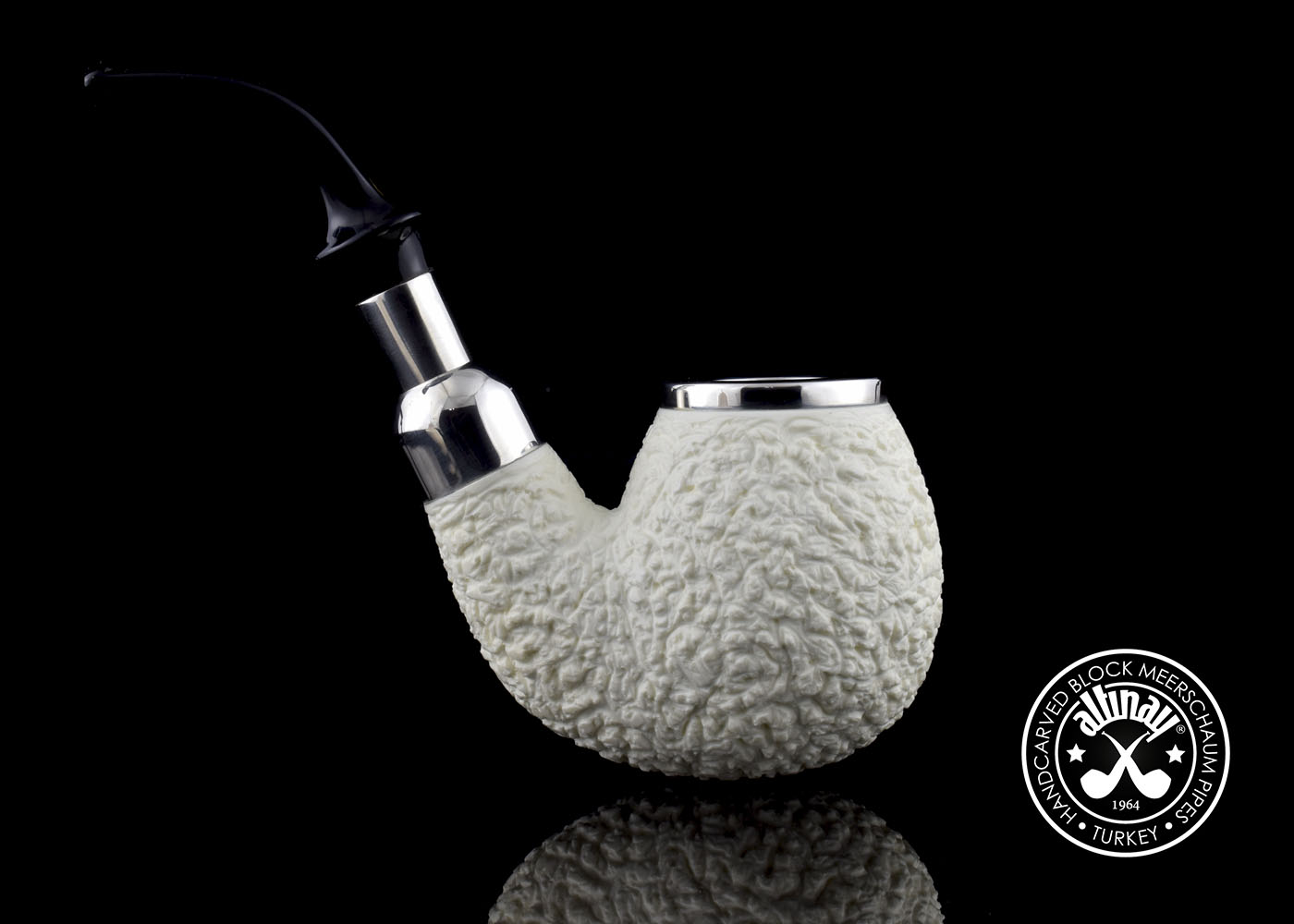 altinay-spigot-bent-apple-meerschaumpfeife-silber-top image 5