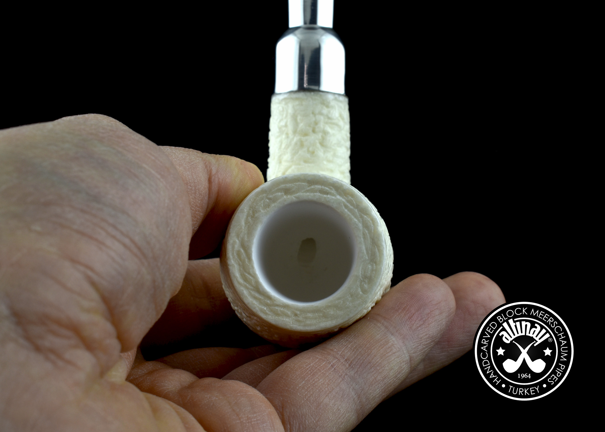 altinay-spigot-billard-meerschaumpfeife-silber-army image 7