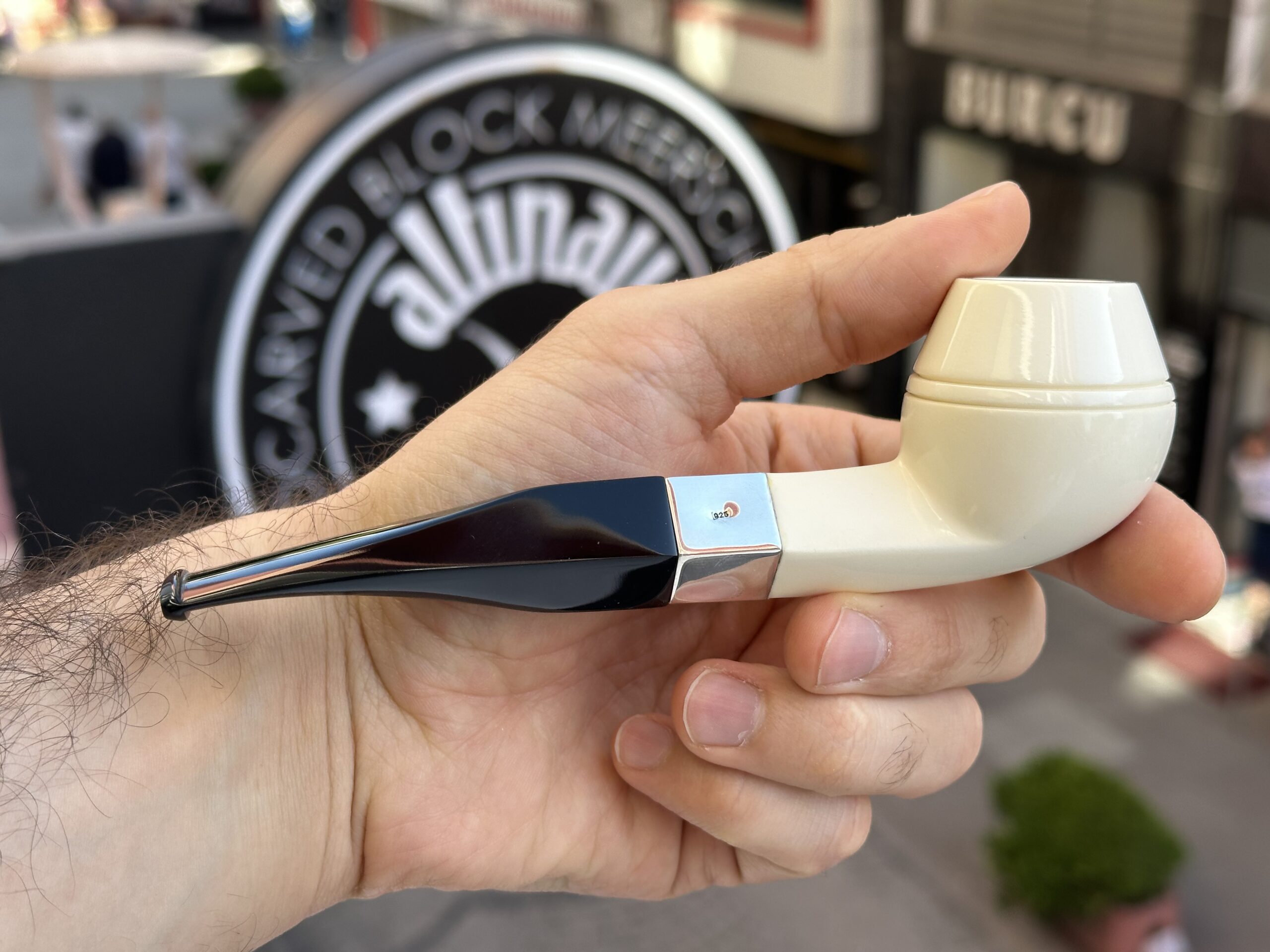 altinay-classic-bulldog-meerschaumpfeife-mit-silberring image 3