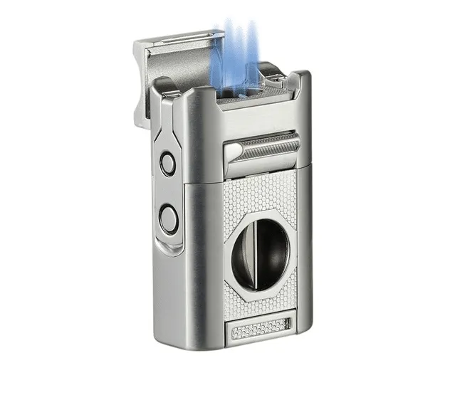 visol-joplin-quad-torch-zigarrenfeuerzeug-mit-cutter-4-flammig image 1