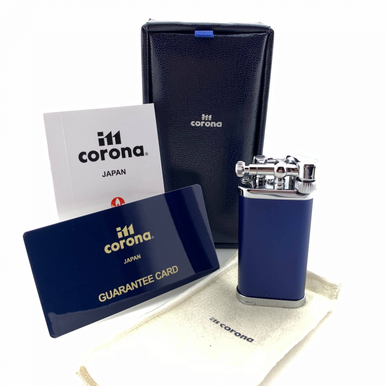 im-corona-old-boy-blue-chrome-pfeifenfeuerzeug-stopfer image 1
