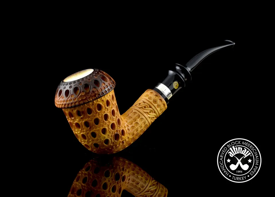 altinay-calabash-meerschaumpfeife-silberband-natur image 1