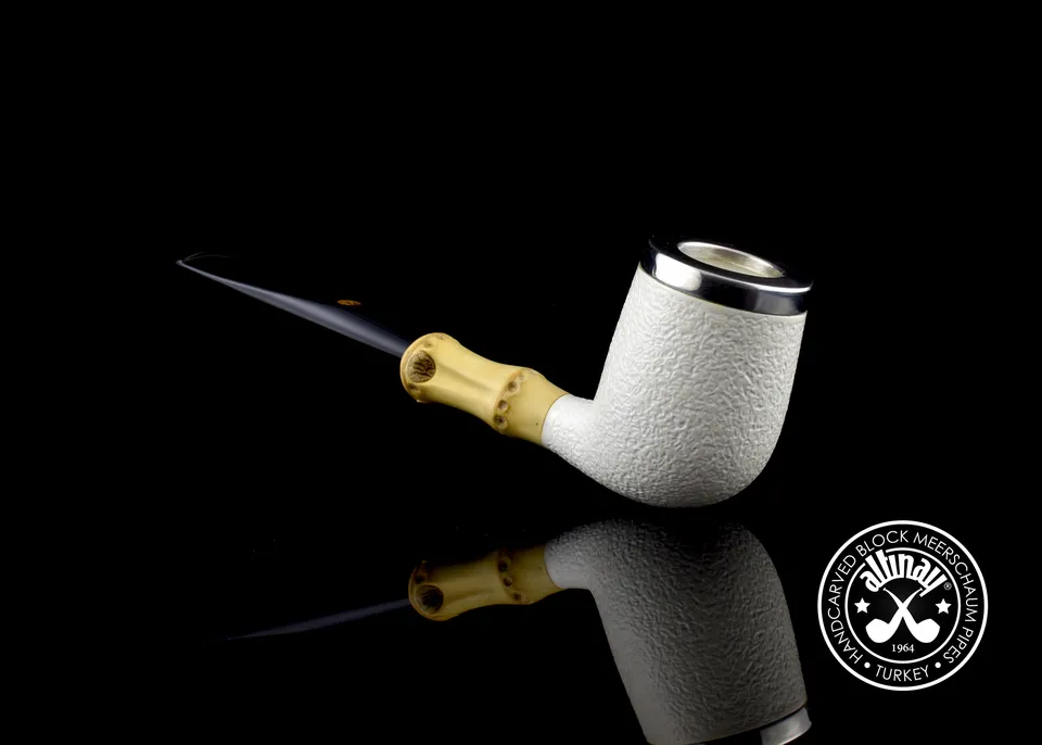altinay-bamboo-top-silver-billiard-tabakpfeife-meerschaum image 1