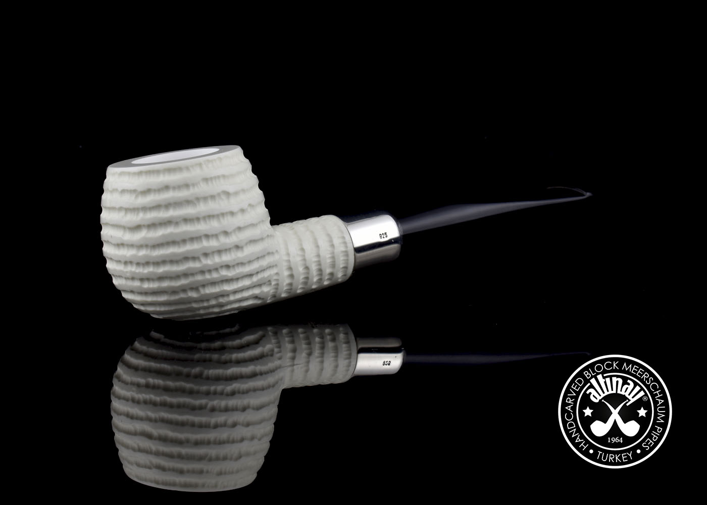 altinay-spigot-army-apple-pfeife-silber-army-meerschaum image 1
