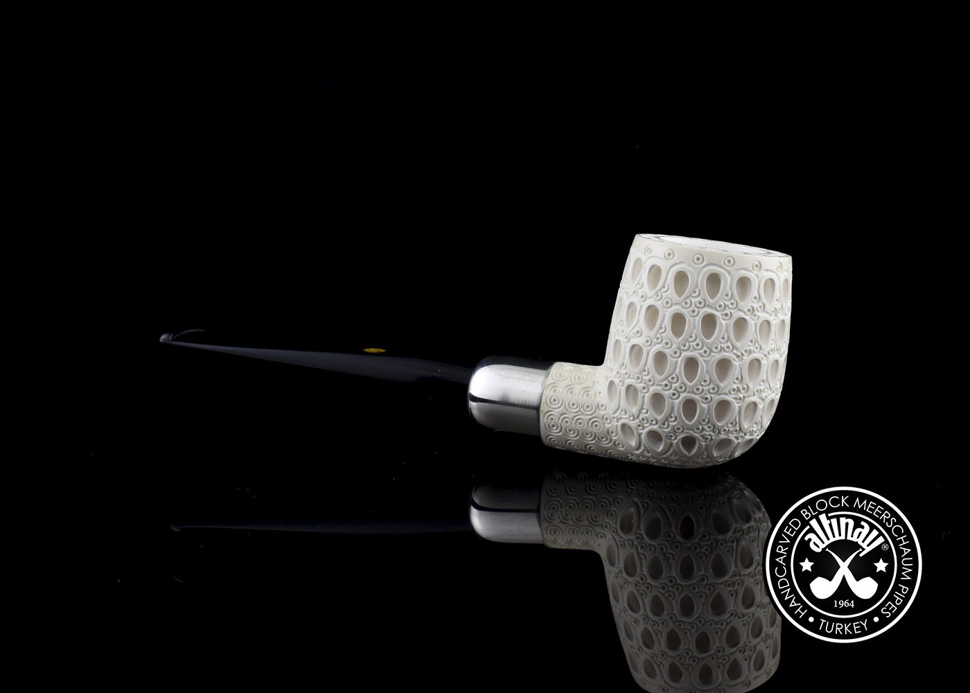 altinay-spigot-billiard-army-meerschaumpfeife-silber-2 image 3