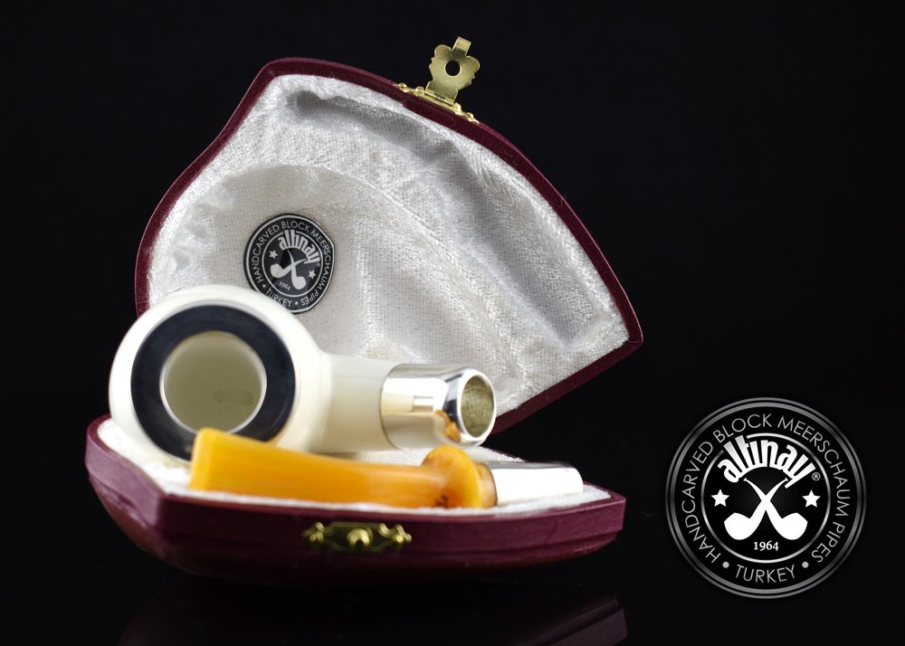 altinay-spigot-bent-silber-meerschaumpfeife-mit-cap image 6