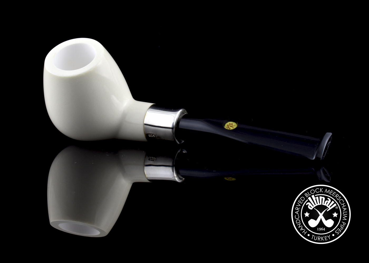 altinay-apple-silber-army-meerschaumpfeife-apfelform image 1