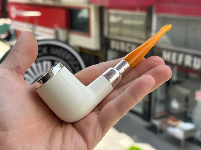 altinay-spigot-billiard-silber-tabakpfeife-meerschaum image 1