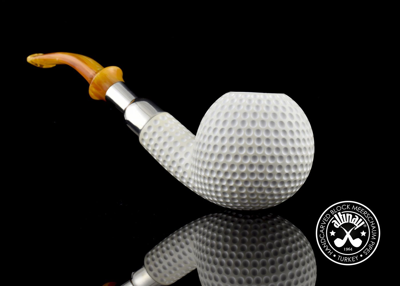 altinay-spigot-golf-silber-spigot-meerschaumpfeife-glatt image 1