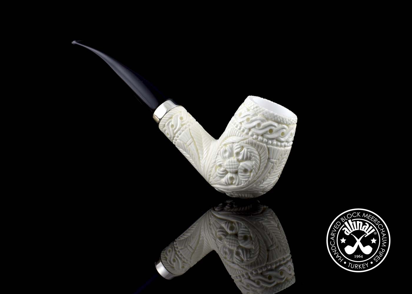 altinay-billiard-meerschaumpfeife-mit-silberband-tabakpfeife image 1