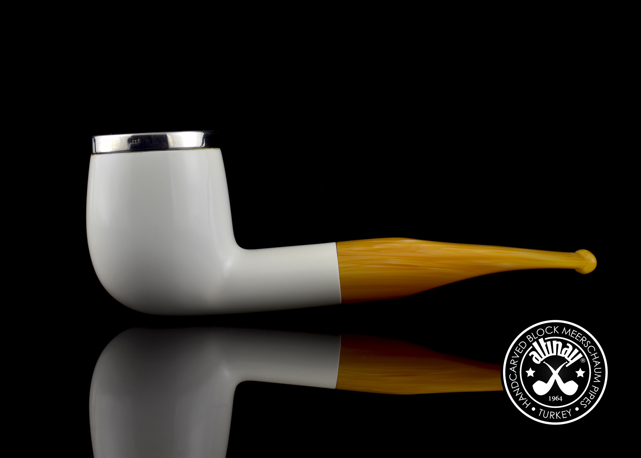 altinay-classic-top-silver-billiard-meerschaumpfeife-4 image 6
