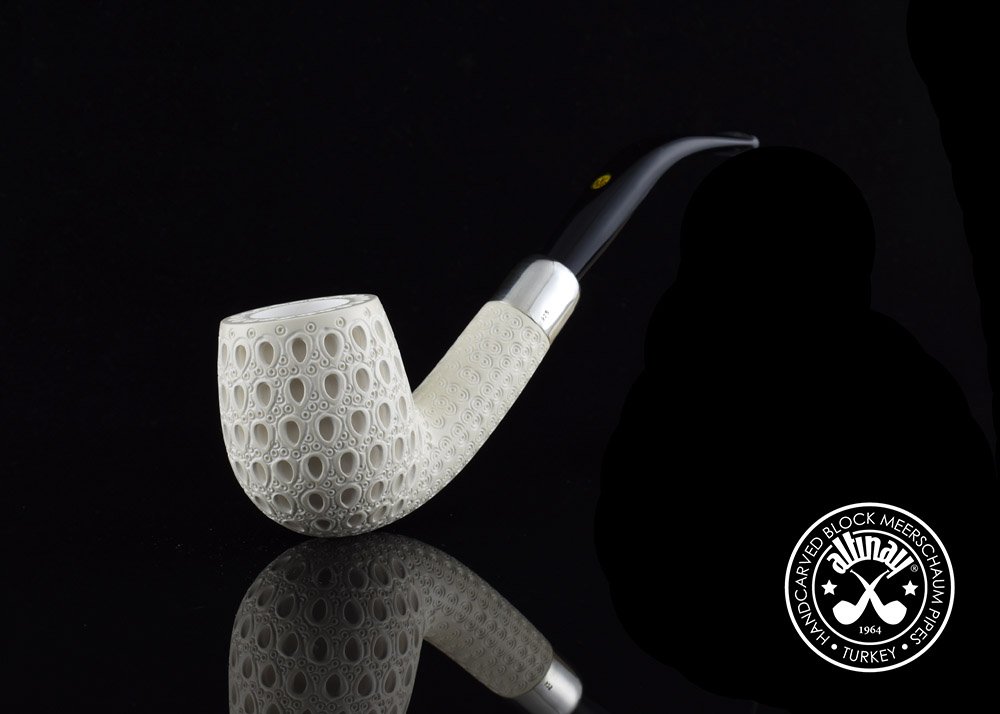 altinay-spigot-bent-billiard-silver-army-meerschaumpfeife image 2