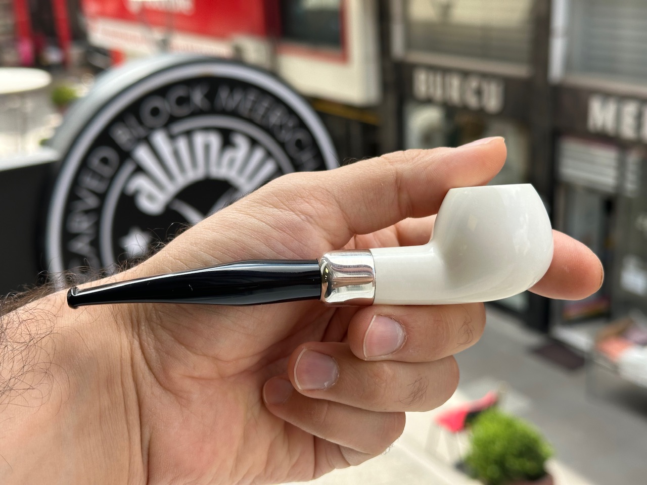 altinay-army-apple-meerschaumpfeife-silber image 4
