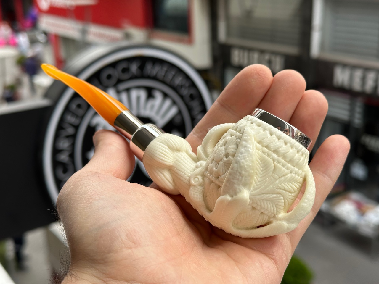 altinay-eagle-s-claw-top-silver-claw-meerschaumpfeife-spigot-silber image 2